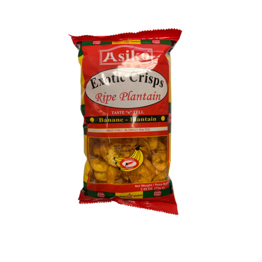 Asiko Exotic Crisps Ripe Plantain – Mild Chili 75g