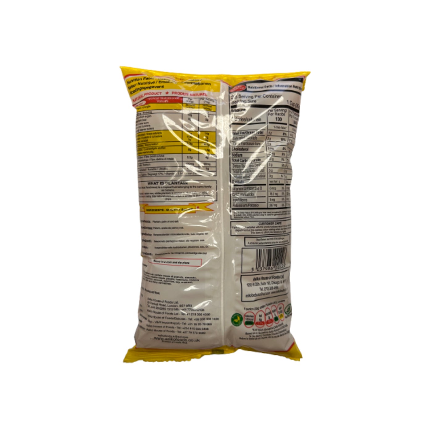 Asiko Exotic Crisps Ripe Plantain – Slightly Salted 75g