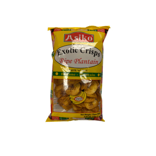 Asiko Exotic Crisps Ripe Plantain – Slightly Salted 75g