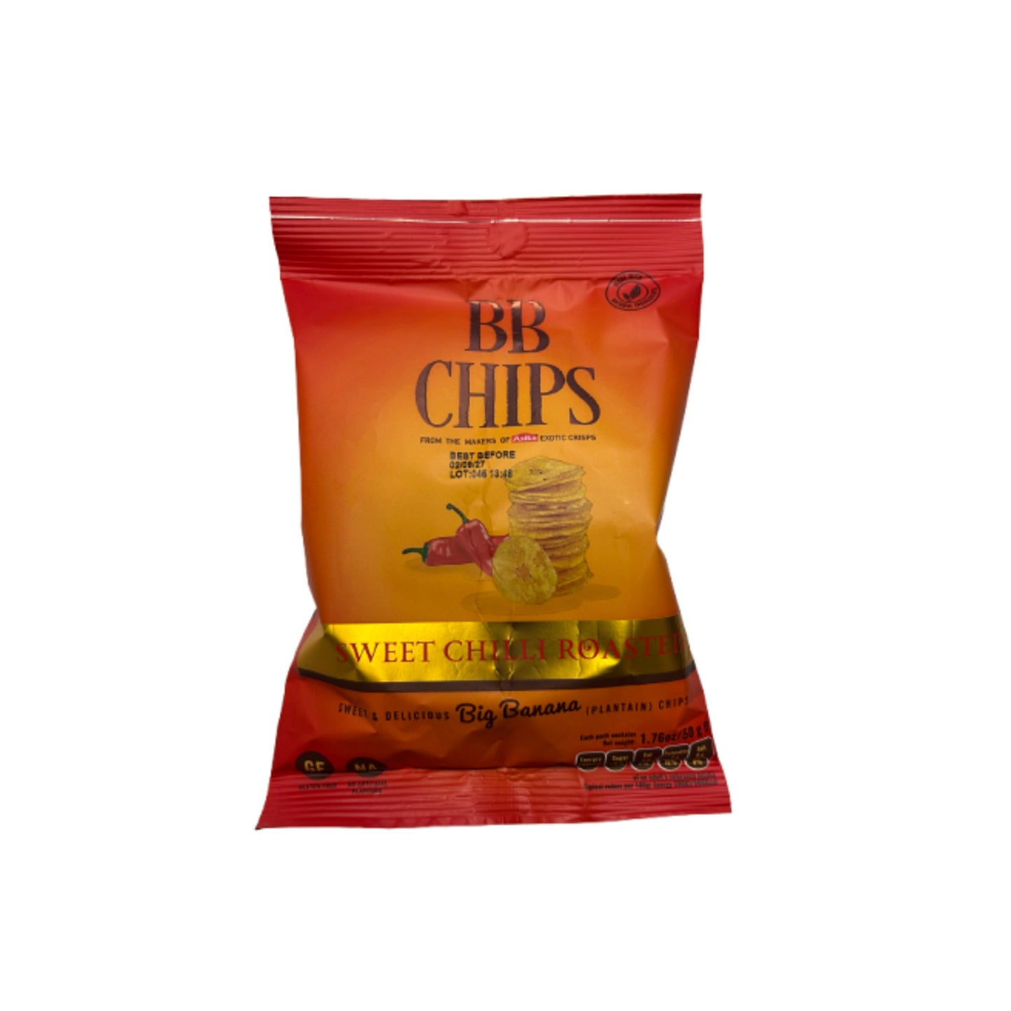 BB Chips Sweet Chilli Roasted – Big Banana (Plantain) Chips 50g