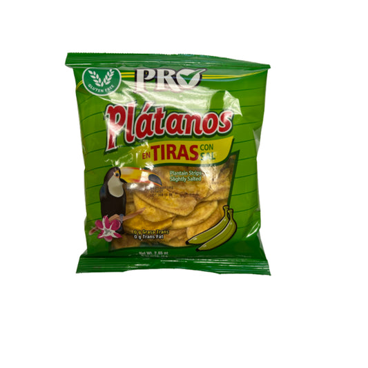 PRO Plátanos en Tiras – Plantain Strips Slightly Salted 75g